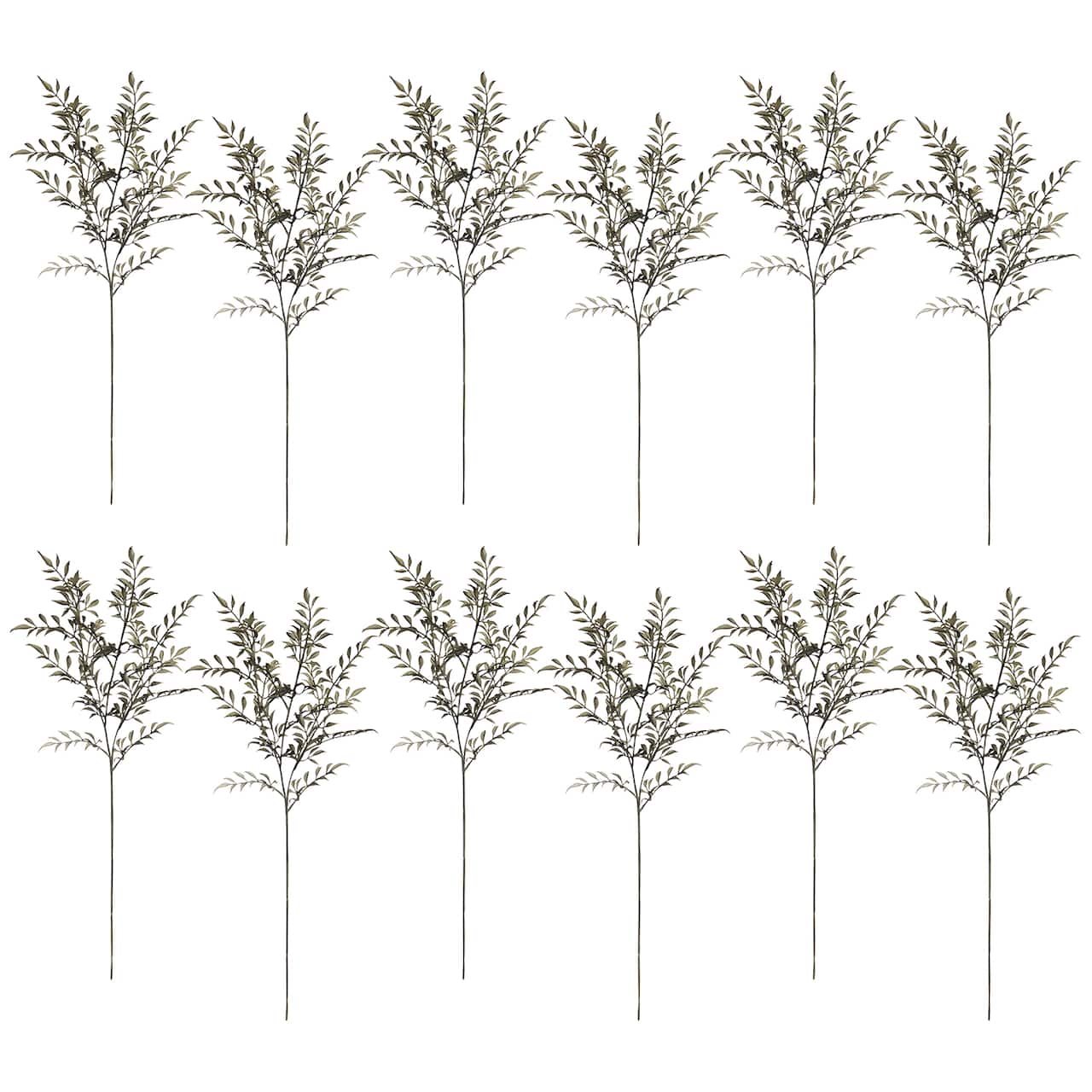 12 Pack: 29.5" Green Sharp Fern Stem by Ashland®